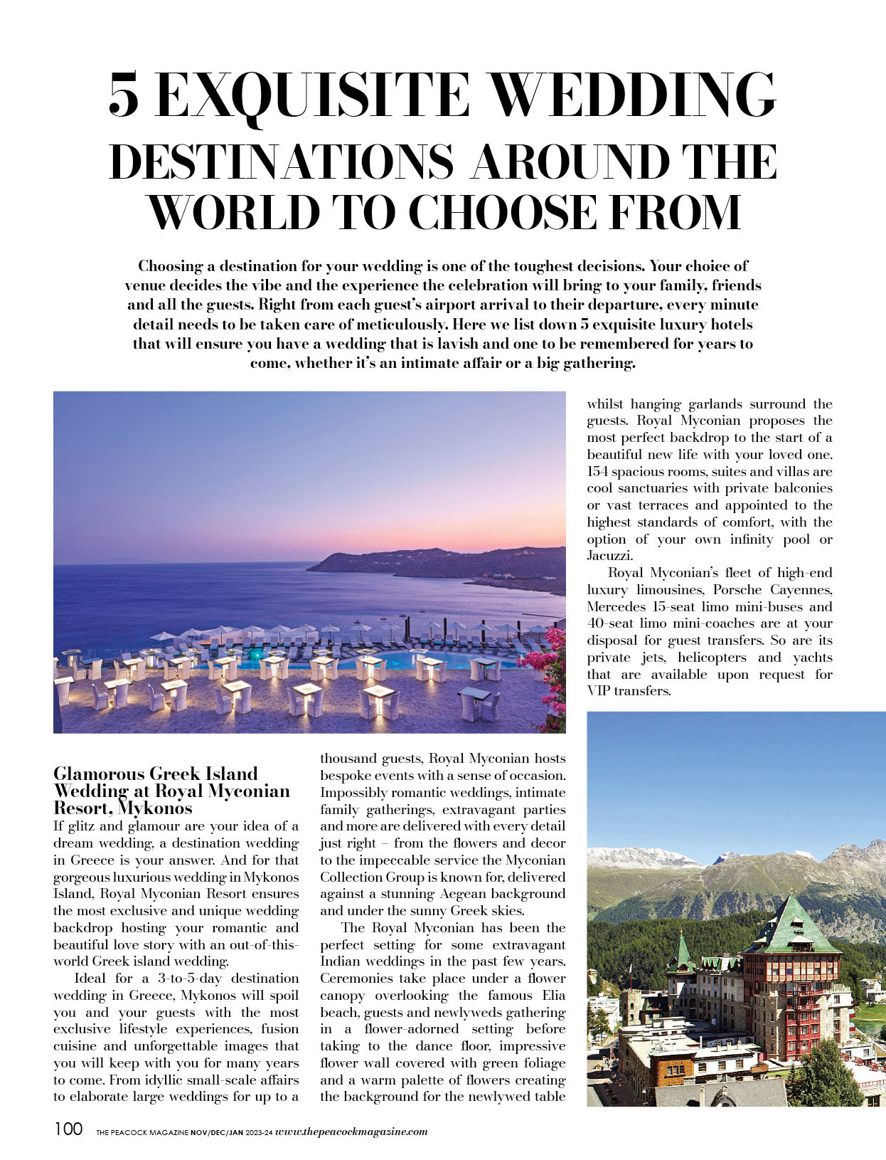 5 EXQUISITE WEDDING DESTINATIONS
